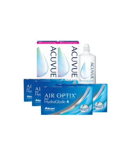 Air Optix Plus HydraGlyde® Kombi Set 4 Kutu